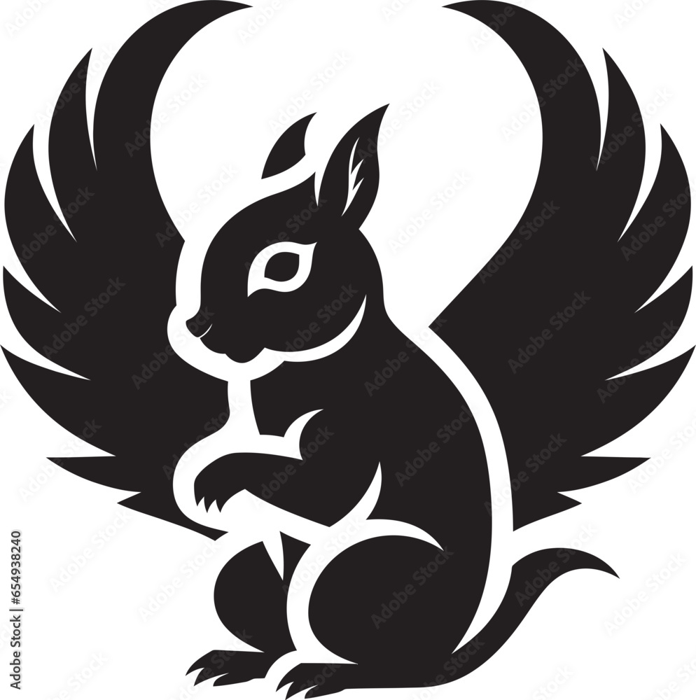 Obscure Squirrel Emblem Enigmatic Squirrel Symbol