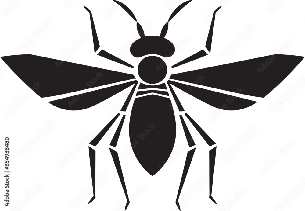 Minimalistic Stick Insect Icon Mysterious Insect Profile Minimalistic Stick Insect Icon Mysterious Insect Profile