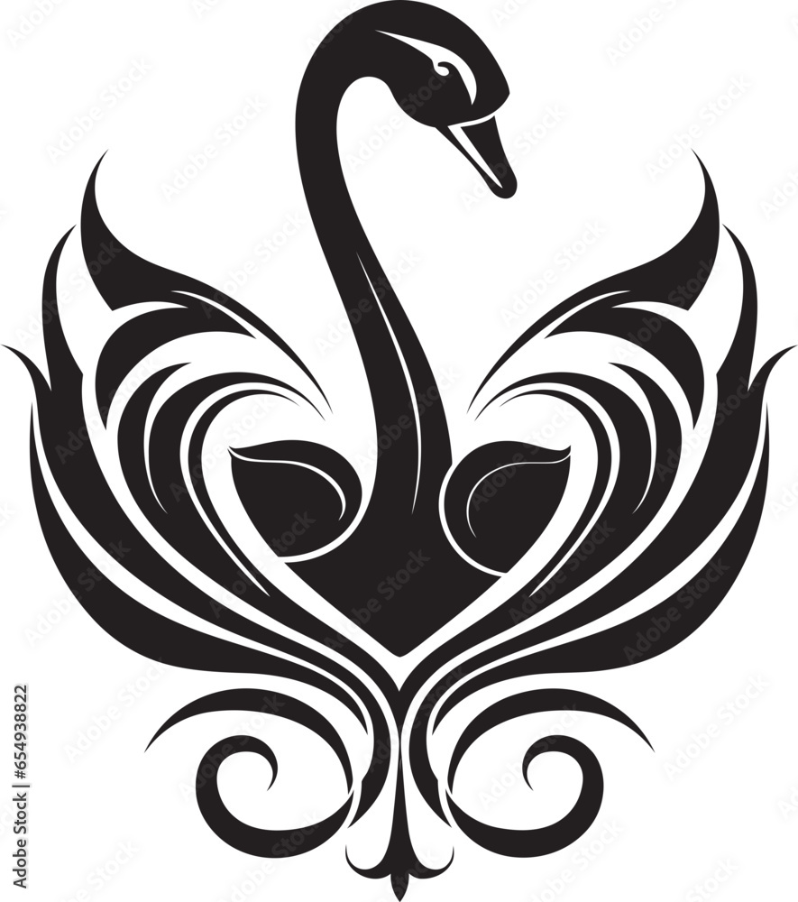 Black Swan in Art Swans Monochrome Beauty