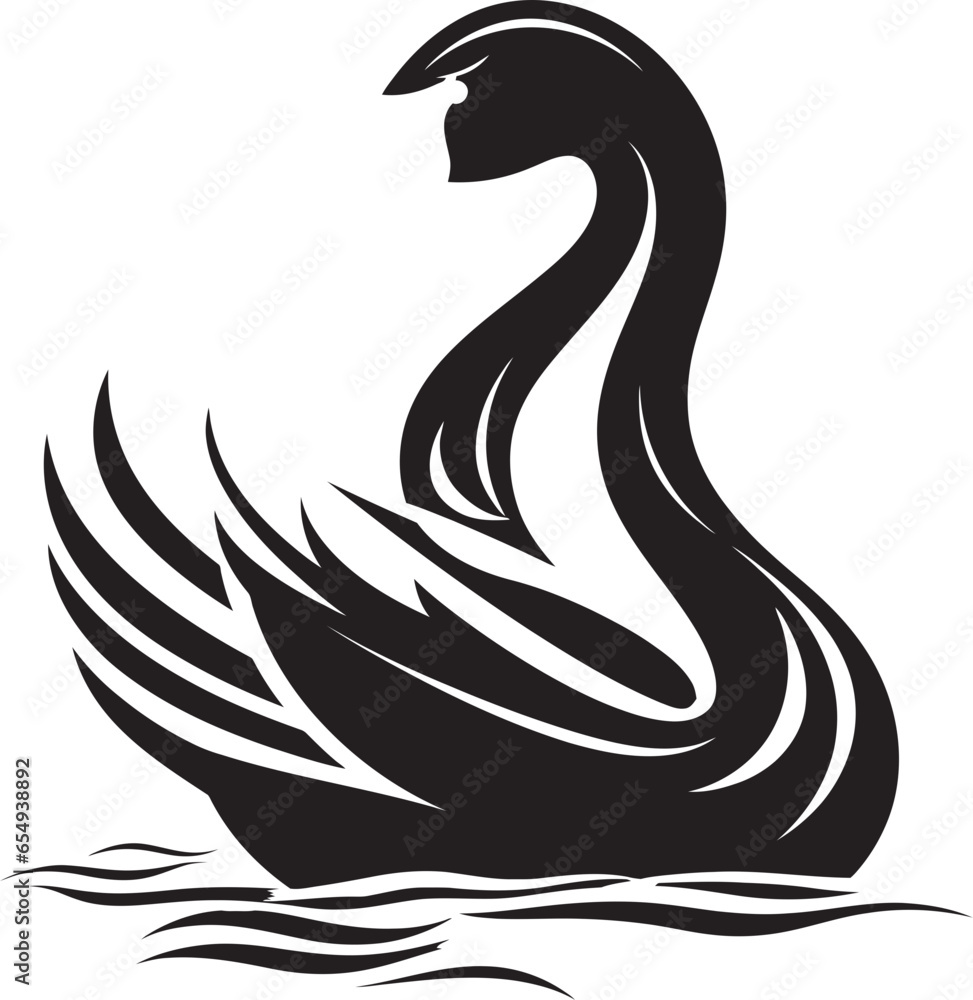 Eco Friendly Swan Profile Swans Tranquil Glyph