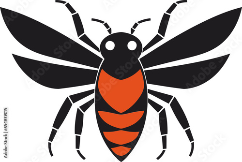 Natures Deadly Hunter Wasp Wing Logo Design