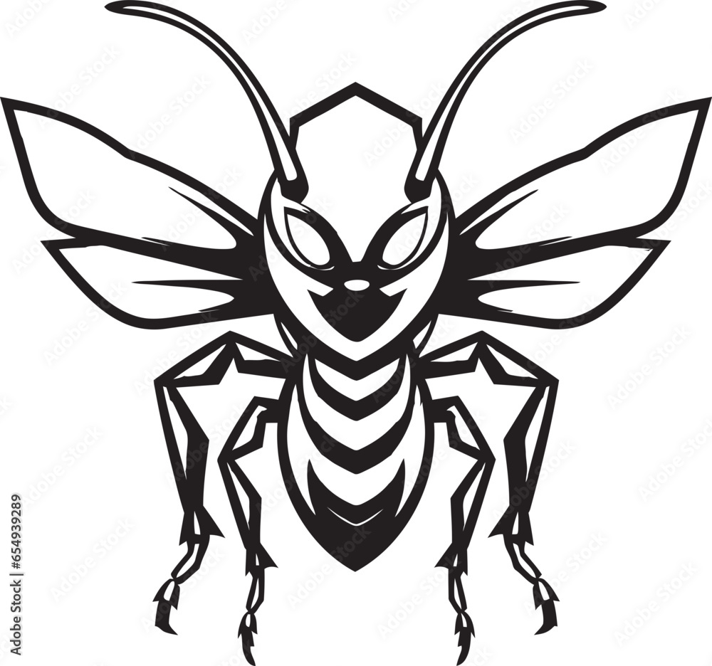 Vector Insect Architects Wooden Pest Emblem Design Vector Insect Architects Wooden Pest Emblem Design