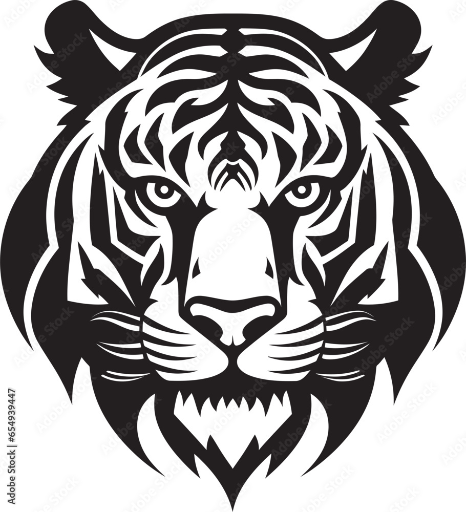 Shadowed Jungle Guardian Mighty Tiger Profile Logo Shadowed Jungle Guardian Mighty Tiger Profile Logo