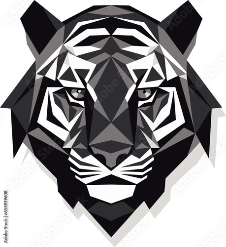 Mighty Black Tiger Symbol Nighttime Hunter Crest