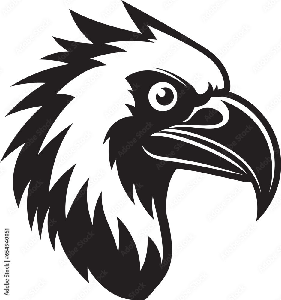 Obraz premium Graceful Predator of the Skies Nights Regal Vulture Emblem