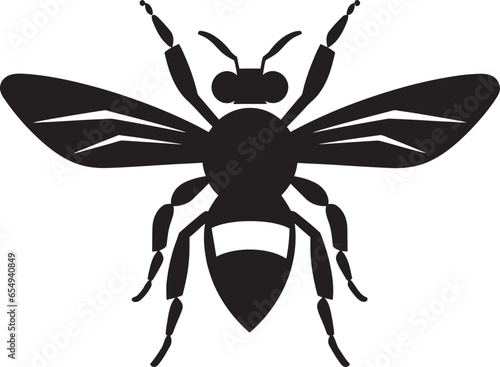 Regal Insect Reign of Silence Monochrome Wasp Autocratic Icon