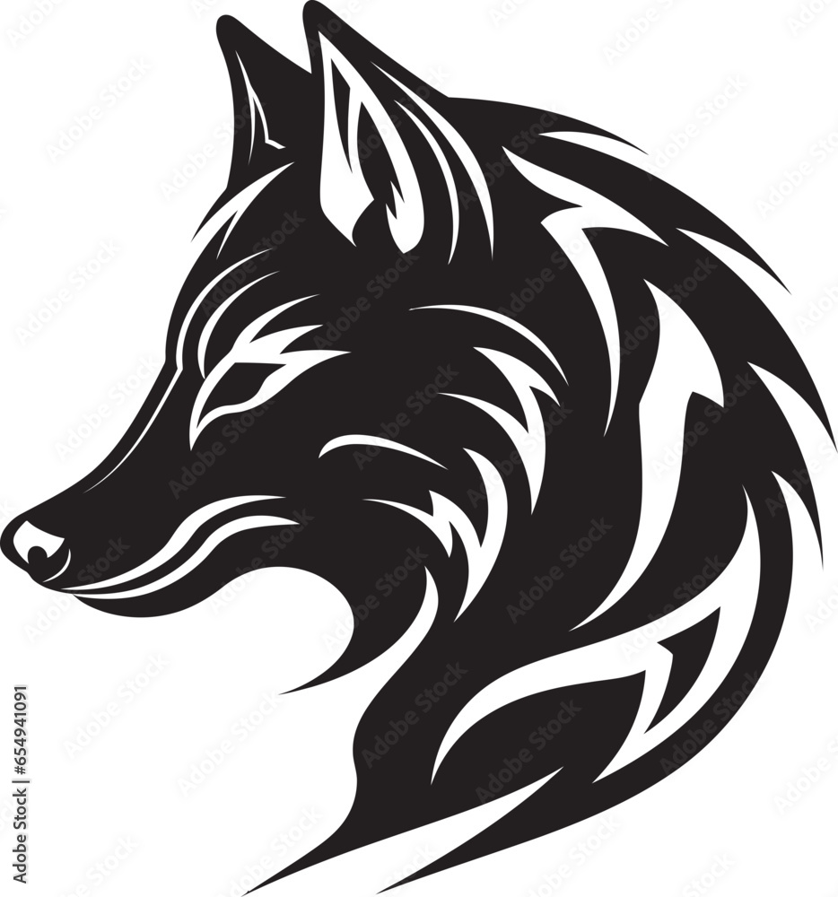 Shadowed Lone Wolf Icon Mighty Timberwolf Crest Shadowed Lone Wolf Icon Mighty Timberwolf Crest