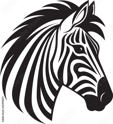 Zebras Silent Elegance Crest Striped Equine Beauty Symbol