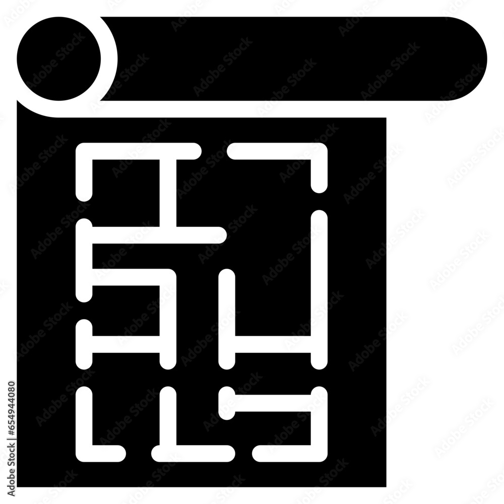 Blueprint Scroll Icon Blueprint Scroll Icon