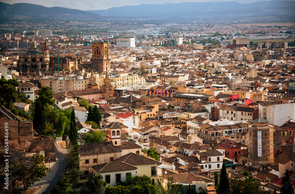 Fototapeta premium Evening views over Granada, Spain