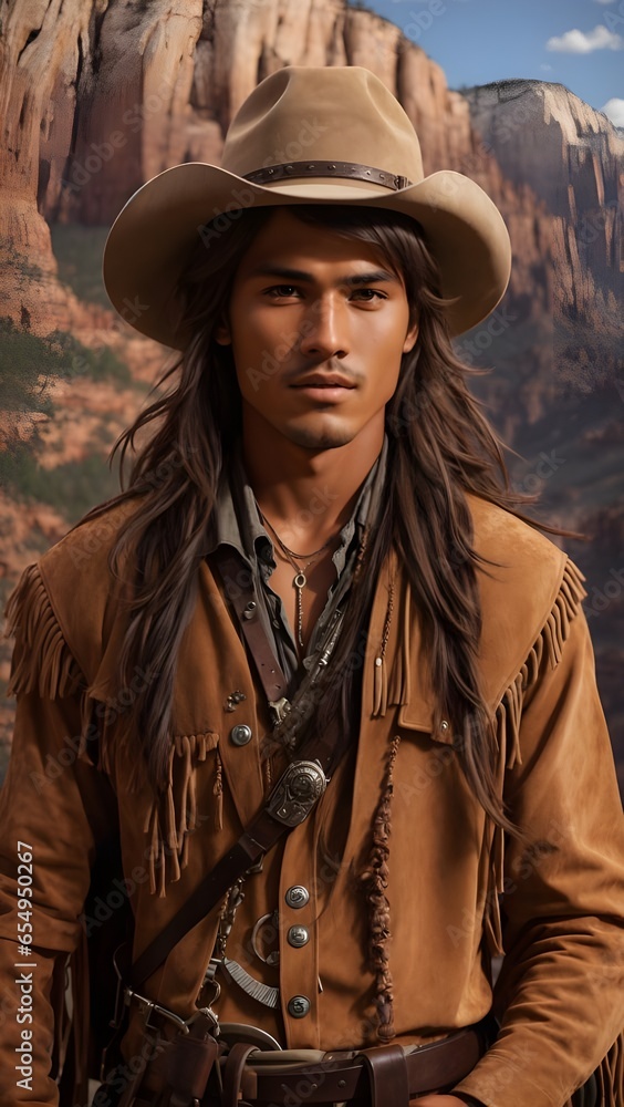 Indian with hat and western clothes