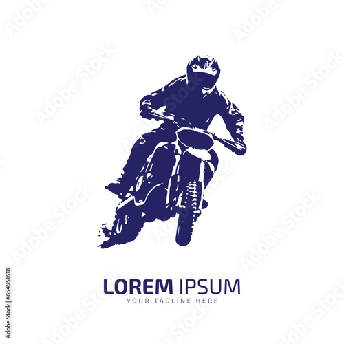minimal and abstract logo of mud bike icon dirt bike vector silhouette isolated design front view