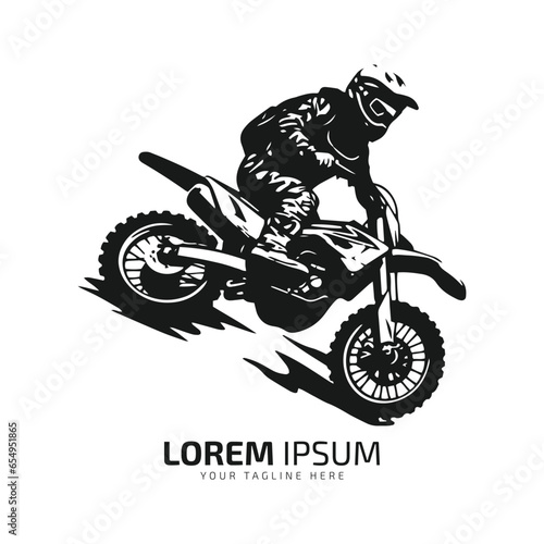 minimal and abstract logo of mud bike icon dirt bike vector silhouette isolated