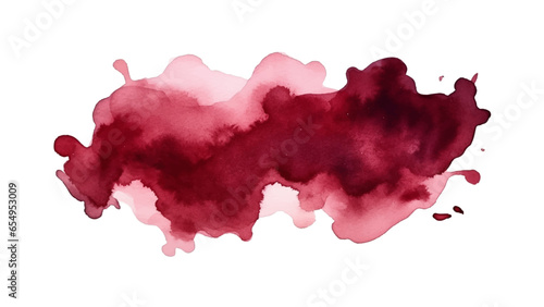 Watercolor burgundy abstract background. Watercolour maroon splash texture. Vector watercolour pattern.