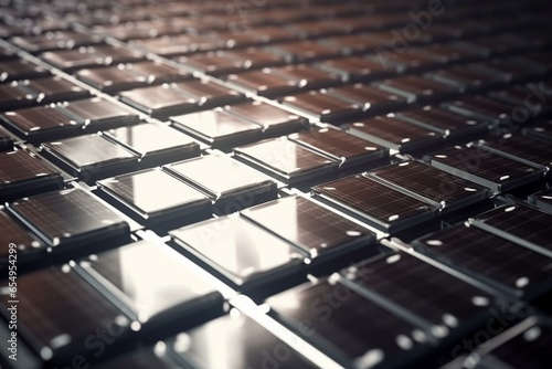 Cutting-edge solar batteries produce clean energy. Generative AI