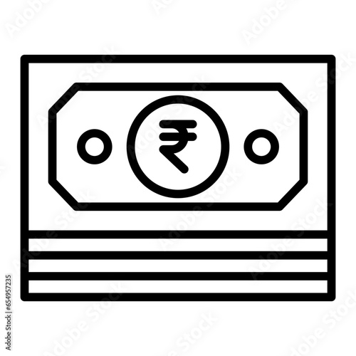 Free Download Outline Rupees Notes icon - GFXLoad