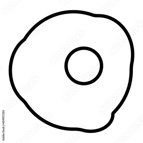 Outline Egg omelet icon