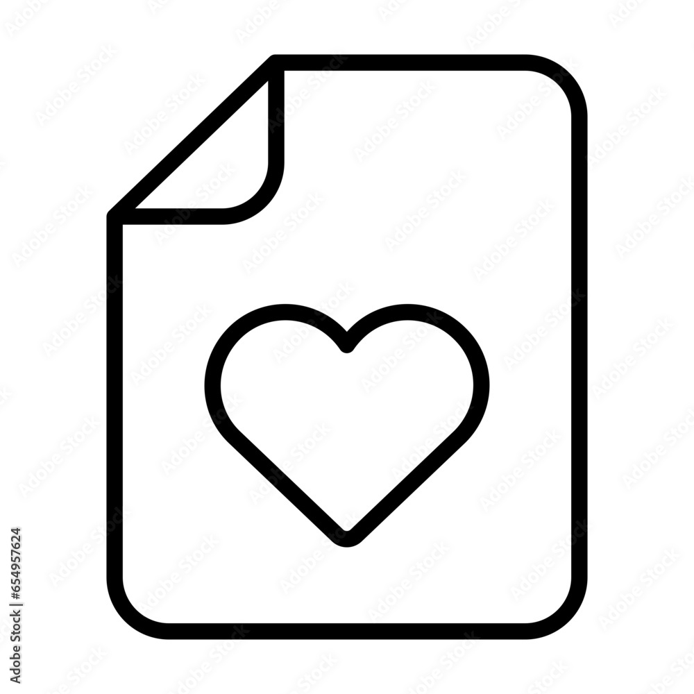 Outline Favorite File icon Outline Favorite File icon