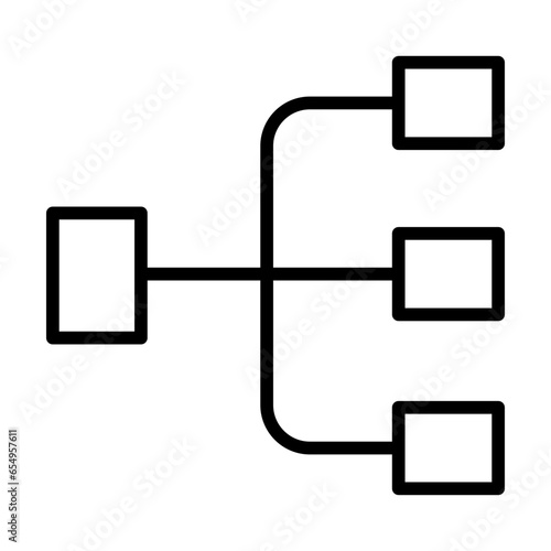 Outline Diagram flow icon
