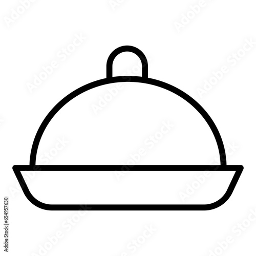 Outline Food plate icon