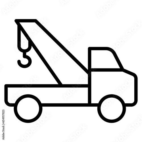 Outline Crane truck icon