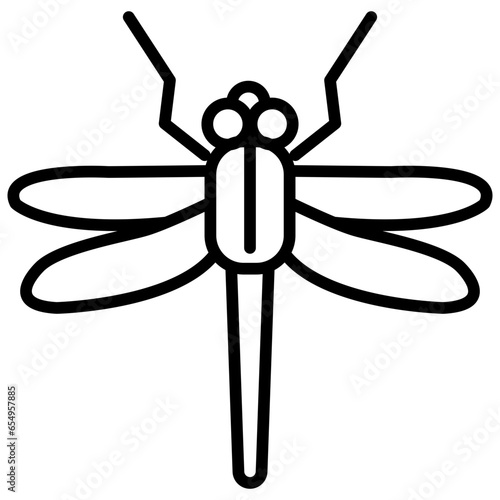 Outline Dragonfly icon