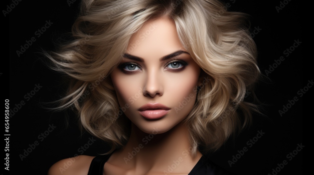 Fototapeta premium Beauty portrait of a supermodel with bright makeup. Beautiful eyes.