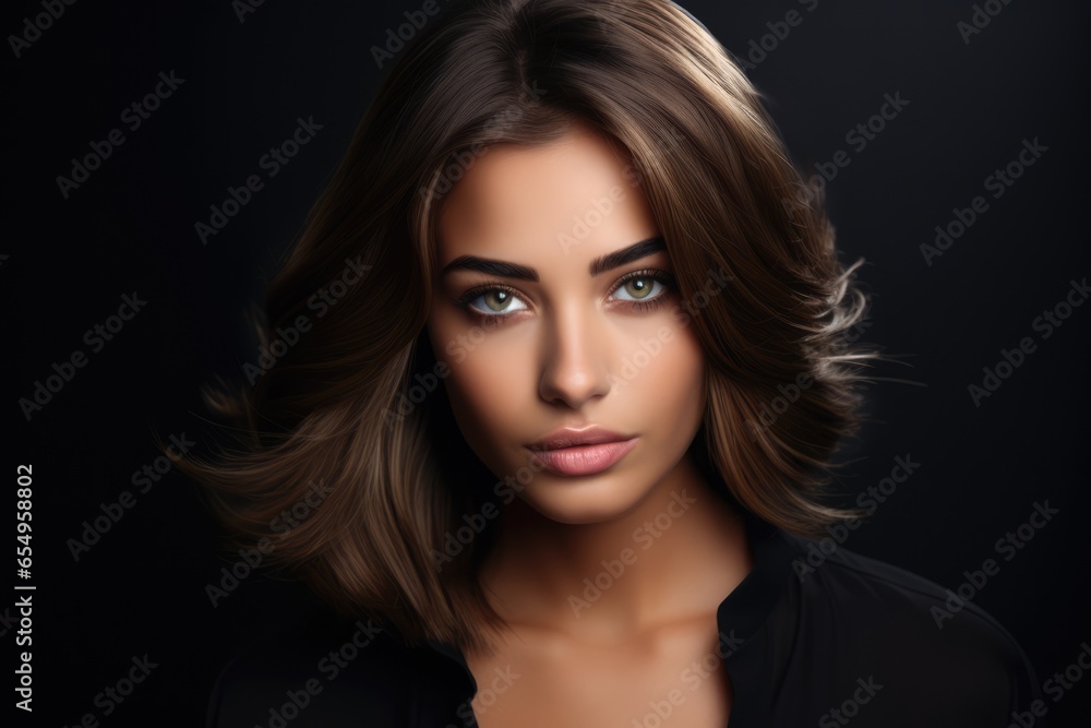 Beauty portrait of a supermodel with bright makeup. Beautiful eyes. Beauty portrait of a supermodel with bright makeup. Beautiful eyes.
