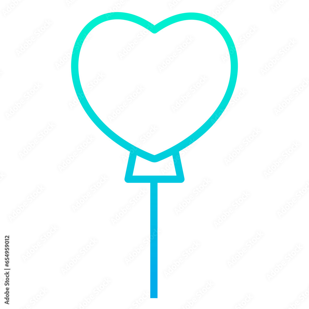 Outline gradient Love Balloons icon