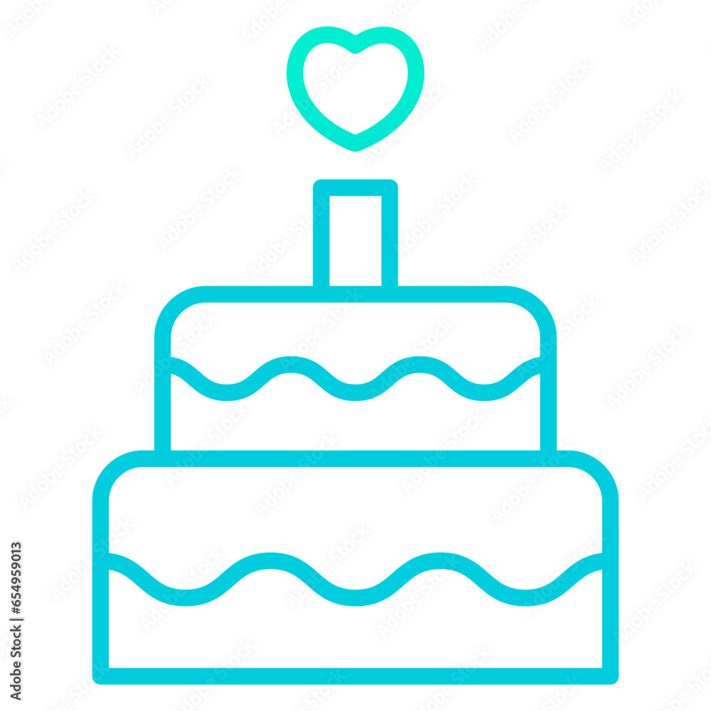 Outline gradient Cake slice icon Outline gradient Cake slice icon