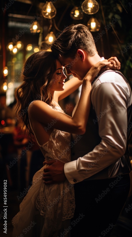 Romantic slow dance with intimate embrace Romantic slow dance with intimate embrace