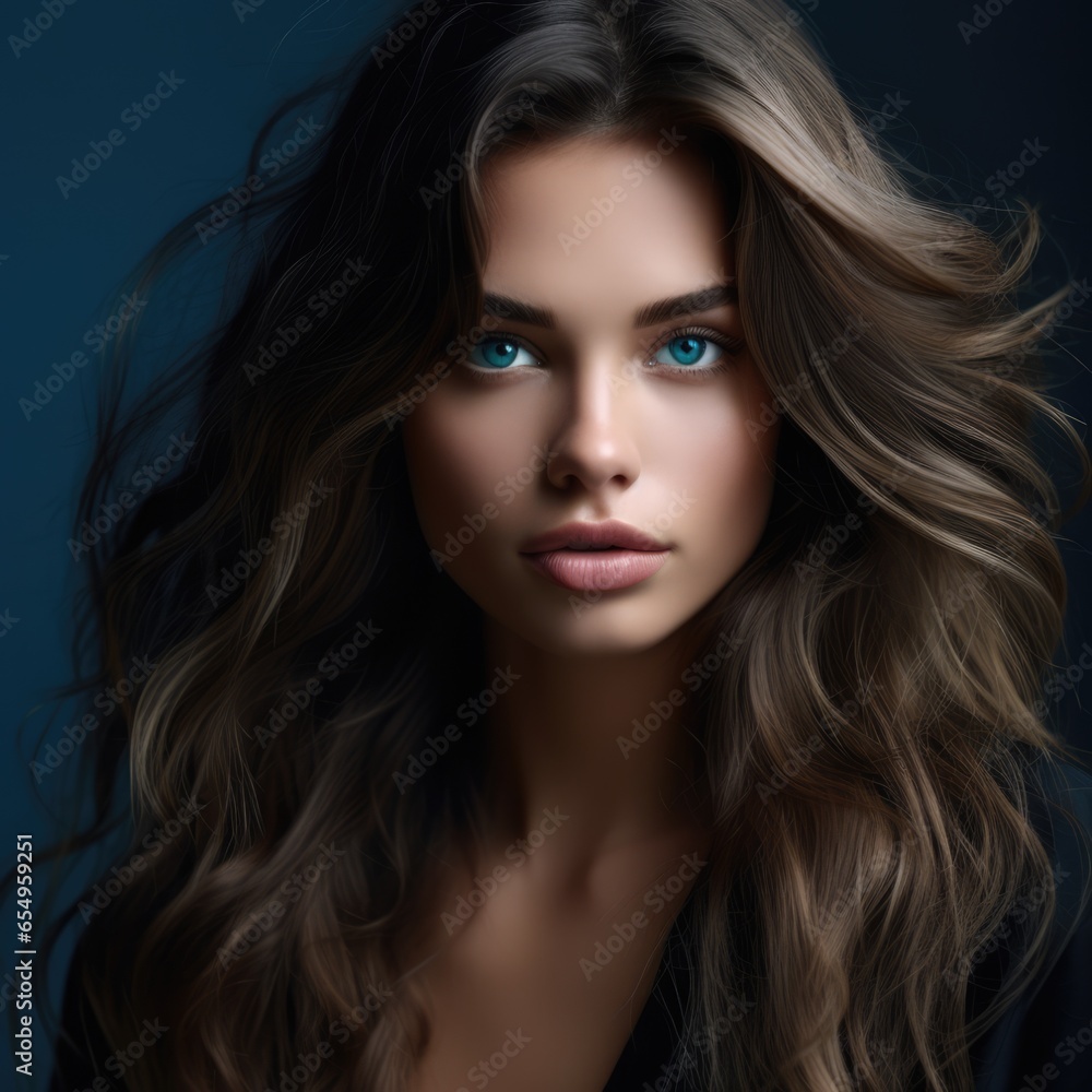 Beauty portrait of a supermodel with bright makeup. Beautiful eyes. Beauty portrait of a supermodel with bright makeup. Beautiful eyes.