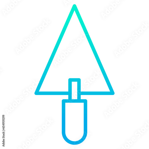 Outline gradient Trowel icon