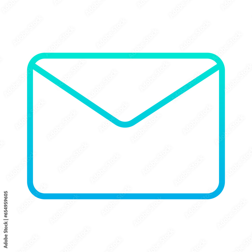 Outline gradient Mail icon Outline gradient Mail icon