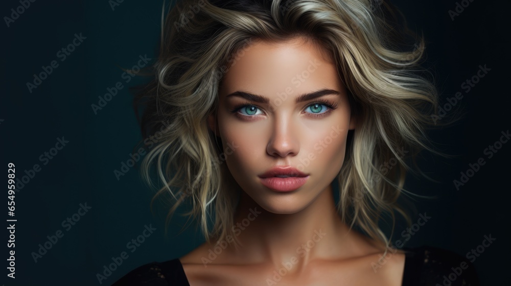 Fototapeta premium Beauty portrait of a supermodel with bright makeup. Beautiful eyes.