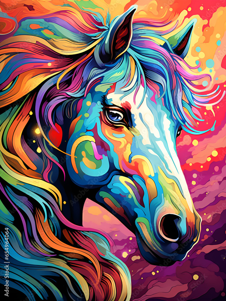 Portrait art of a horse 