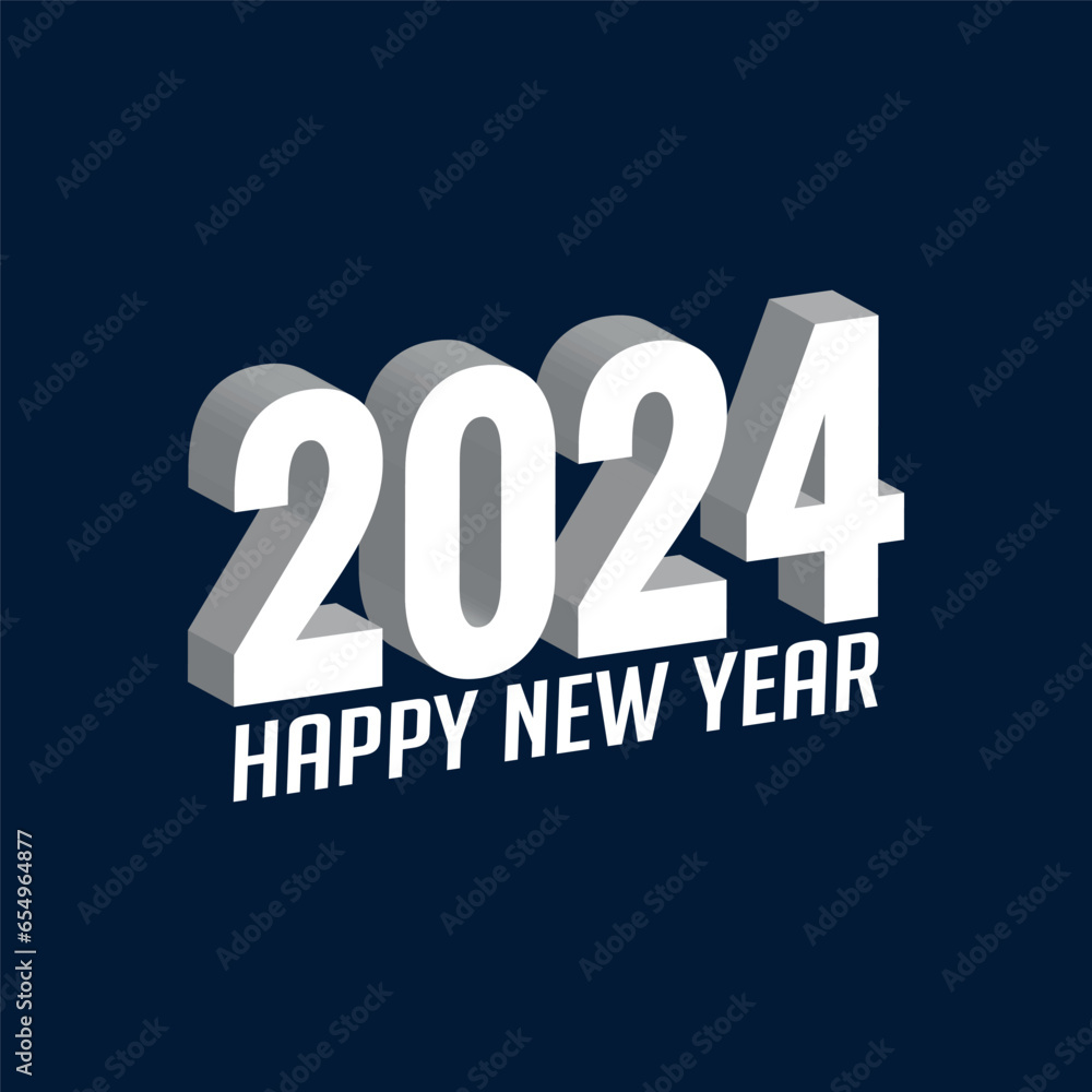 Happy New Year 2024, 3D typography 2024 New Year Happy New Year 2024, 3D typography 2024 New Year
