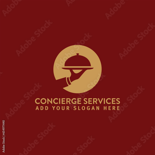 concierge service logo design vector