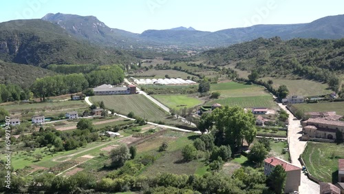 Spanish countryside view Frias Spain of fields Burgos province Castile and Leon