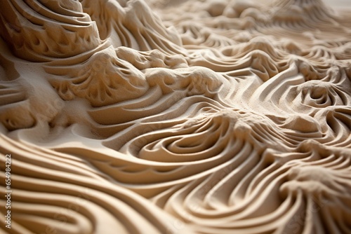 Detailing captivating formations in sand grains. Generative AI