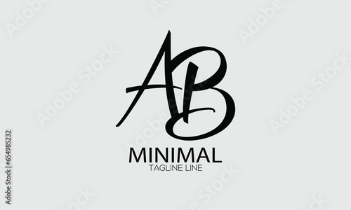 letter icon AB vector