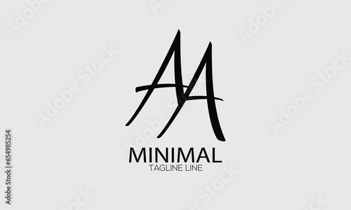 letter icon AA vector