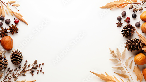 Thanksgiving. holiday mostly associated with end of agricultural work. time to thank God for harvest and help in growing and for all nation's achievements throughout year. banner, copy space, card.