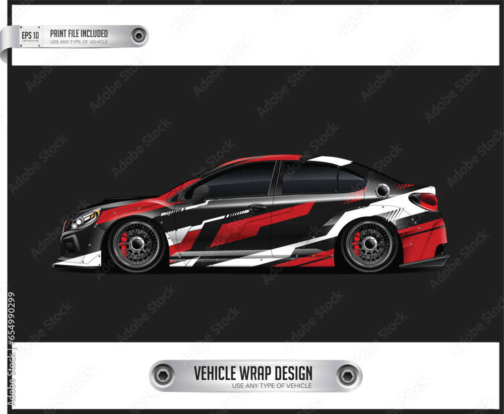 Modern Style Car Wrap and Livery Design Eps 10