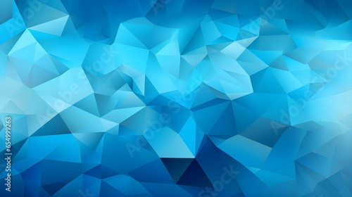 Abstract Background of triangular Patterns in cyan Colors. Low Poly Wallpaper photo