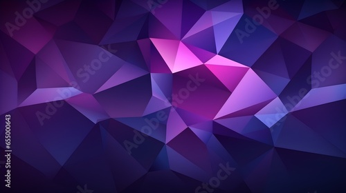 Abstract Background of triangular Patterns in dark purple Colors. Low Poly Wallpaper