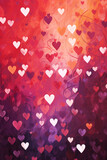 Abstract love background with hearts, valentines greeting card