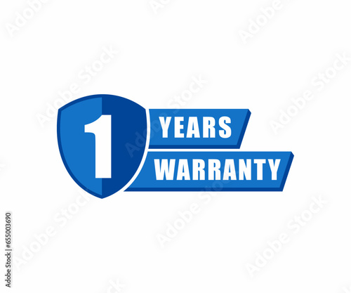 1 year warranty label stamp