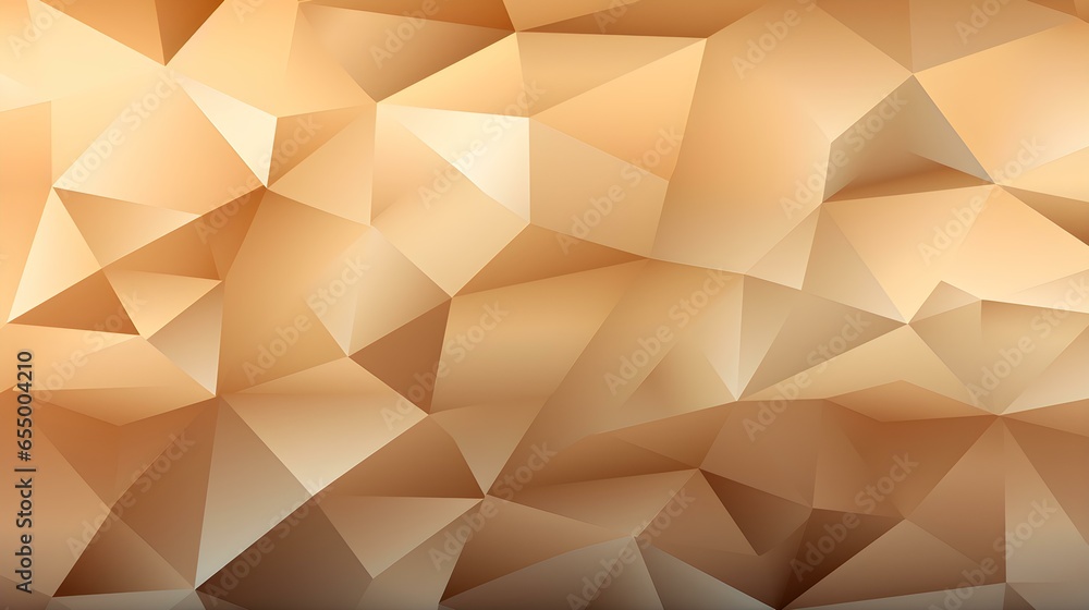 Fototapeta Abstract Background of triangular Patterns in light brown Colors. Low Poly Wallpaper