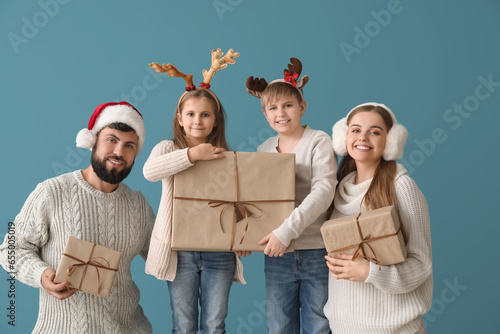 Happy family with Christmas...